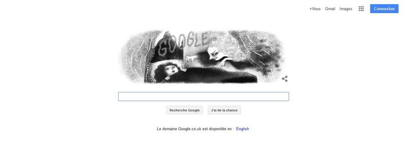 Google Doodle pour les 200 ans de Sheridan Le Fanu