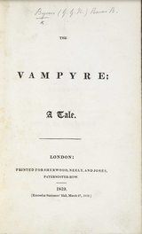 Il y a 200 ans : publication du Vampyre de Polidori