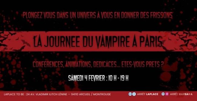 Journée du vampire à Arcueil (94) : 04/02/2023